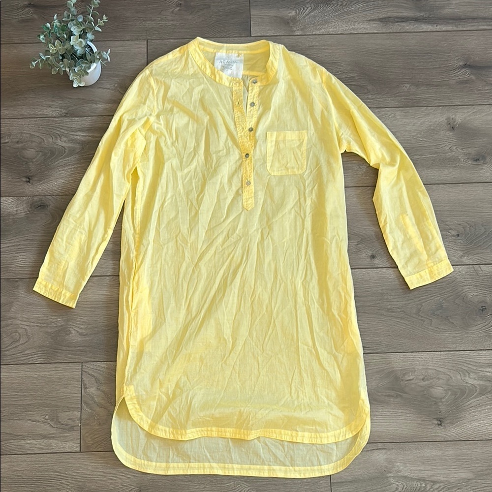 acacia swimwear Yellow Long Sleeve Tunic Top